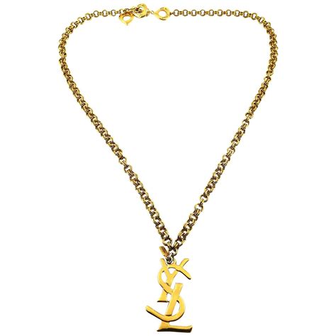 mens ysl pendant|vintage yves Saint Laurent necklace.